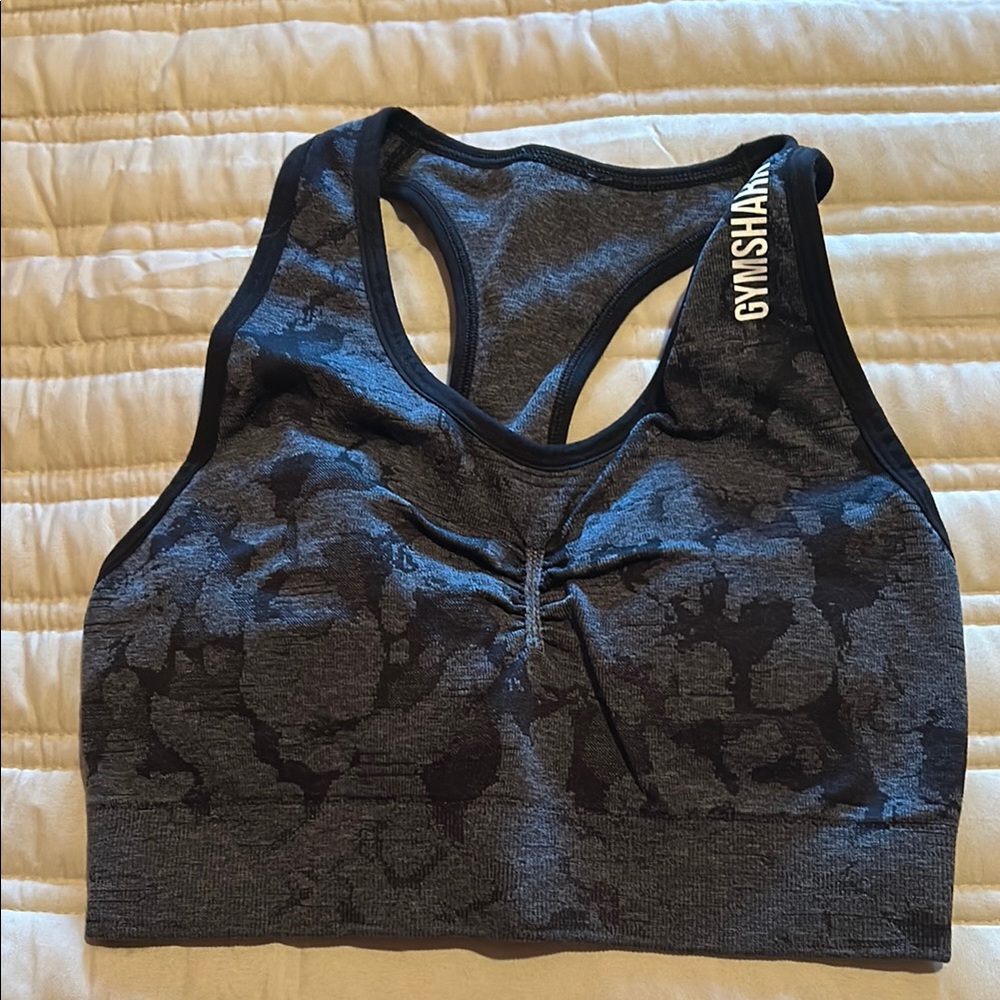 Gymshark Women's Camo Sports Bra - Black